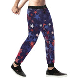 Red blue star pattern Unisex Casual Sweatpants
