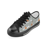 Beautiful deers Winter Christmas Kids' Boys' Girls' Low Top Canvas Shoes Black