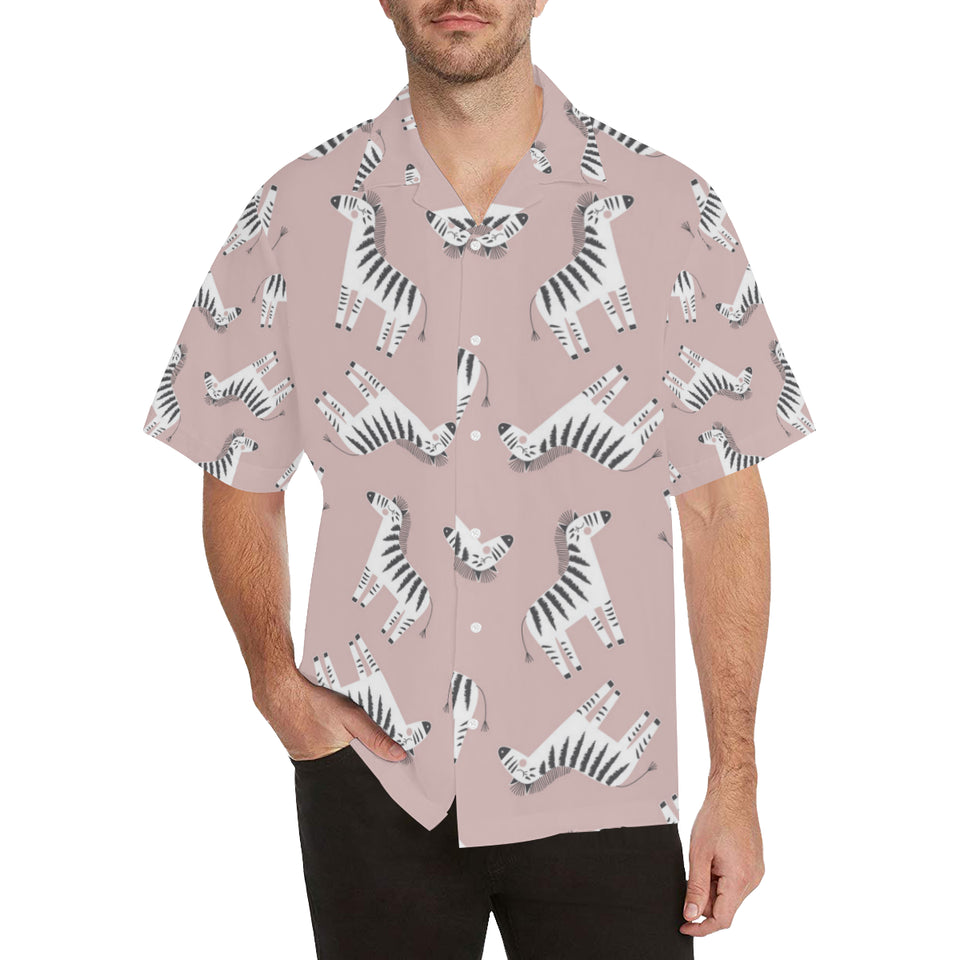 Cute zebra pattern Men's All Over Print Hawaiian Shirt