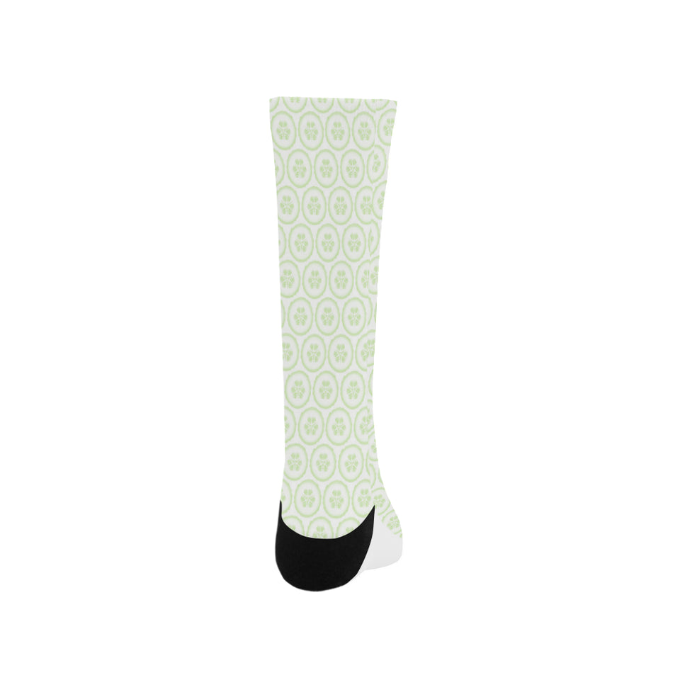 Cucumber pattern background Crew Socks
