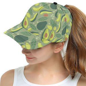 Avocado pattern All Over Print Snapback Cap