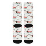 Cute dachshund bone pattern Crew Socks