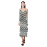 Coffee bean abstract modern pattern V-Neck Open Fork Long Dress