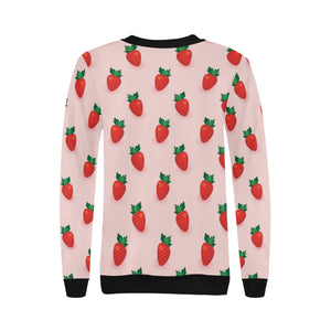 Strawberry beautiful pattern Women's Crew Neck Sweatshirt