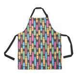 Skate Board Pattern Print Design 02 All Over Print Adjustable Apron