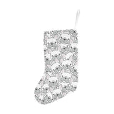 Cute french bulldog head pattern Christmas Stocking