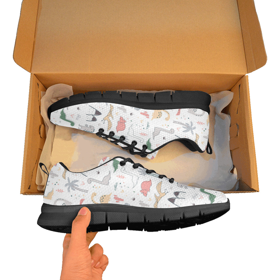 Cute cartoon dinosaurs tree pattern Women's Sneaker Shoes