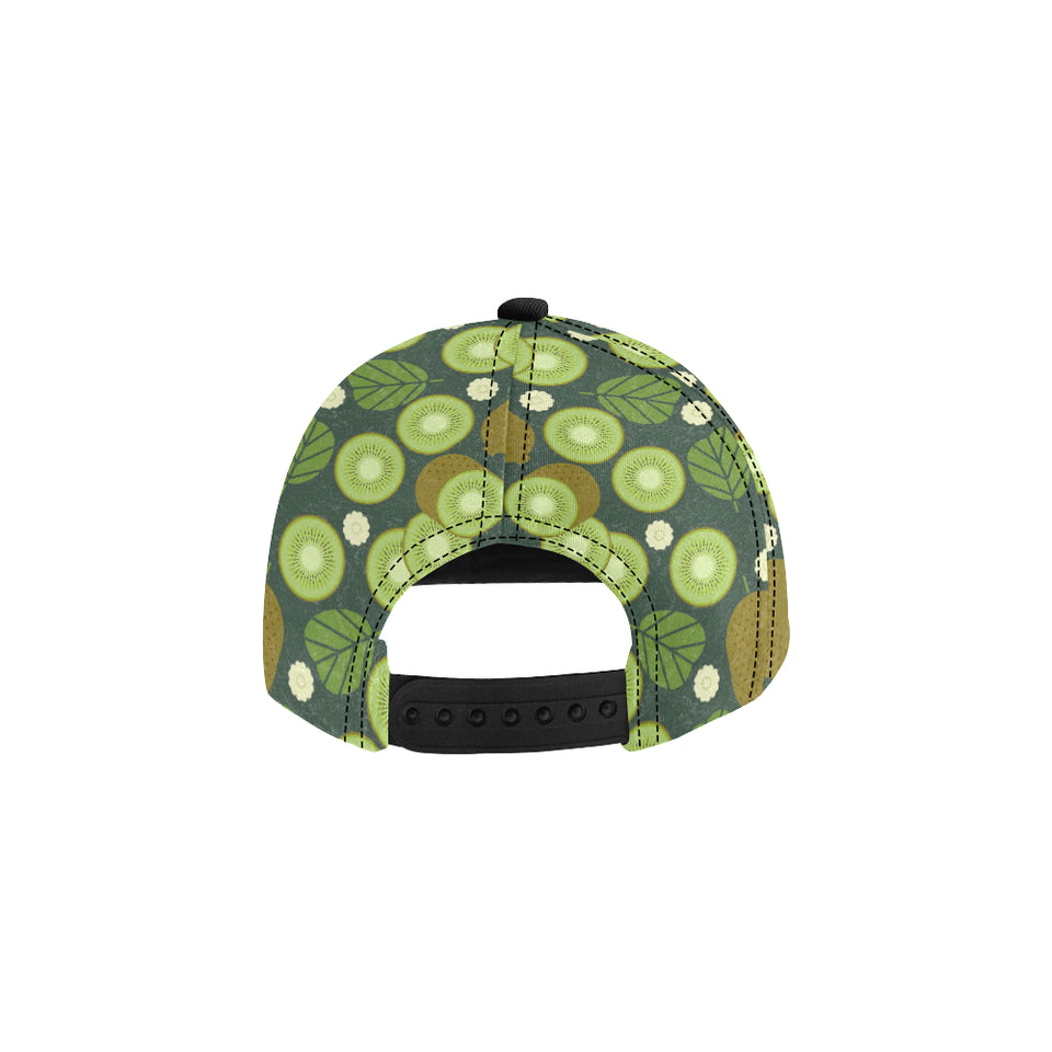 Whole sliced kiwi leave and flower All Over Print Snapback Cap