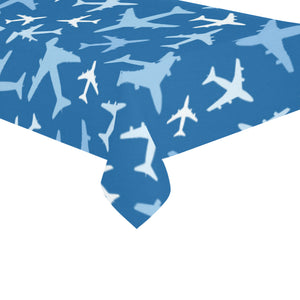 Airplane pattern in the sky Tablecloth