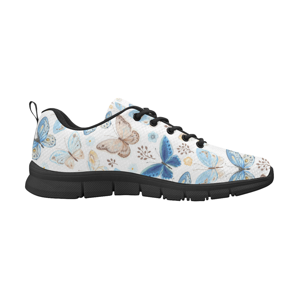 blue butterfly pattern Men's Sneaker Shoes