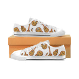 Paint Guitar Pattern Men's Low Top Shoes White