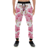 pink purple orchid pattern background Unisex Casual Sweatpants