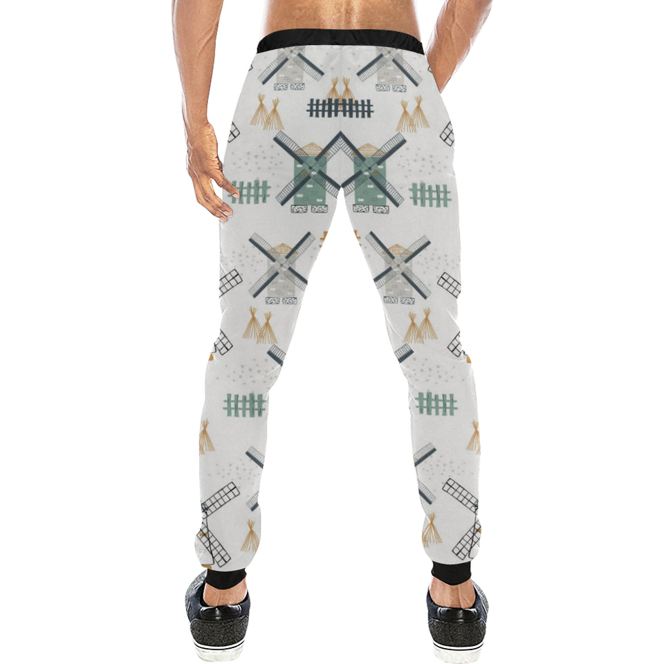 windmill pattern Unisex Casual Sweatpants