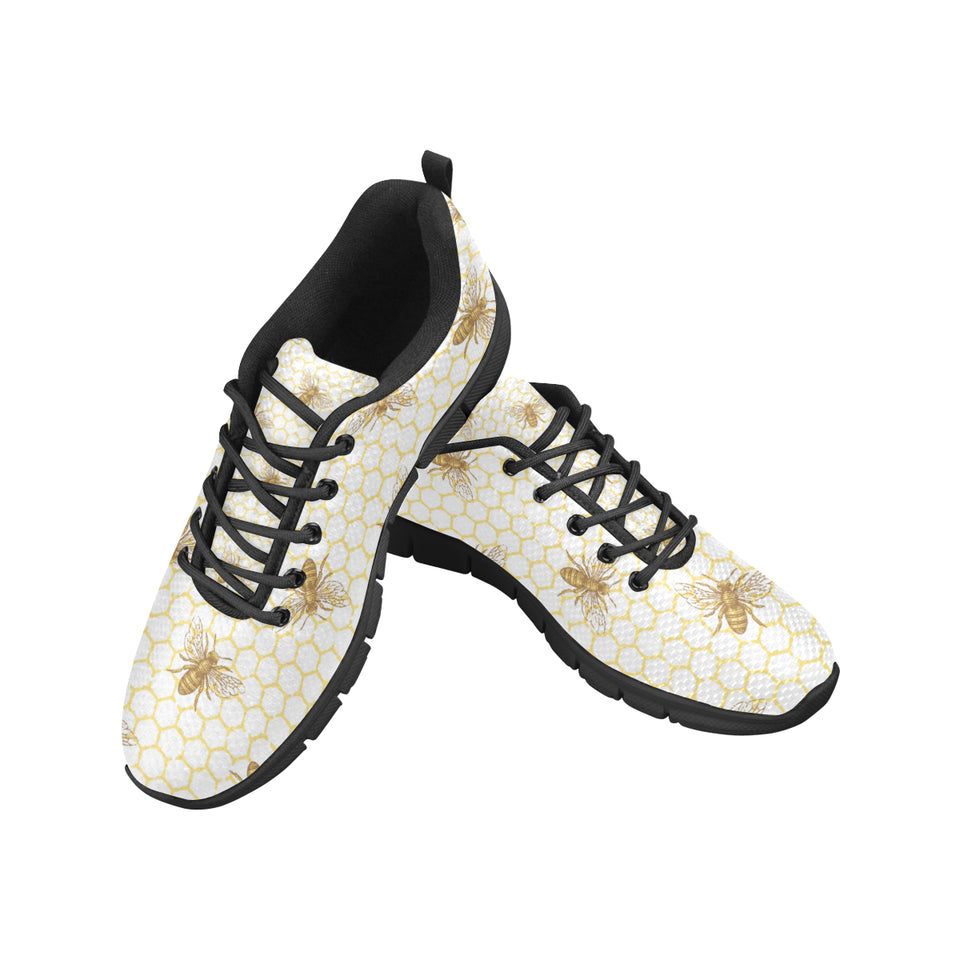 Bee honeycomb seamless design pattern Men's Sneaker Shoes