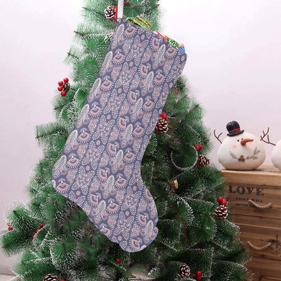 Indian Batik Style pattern Christmas Stocking