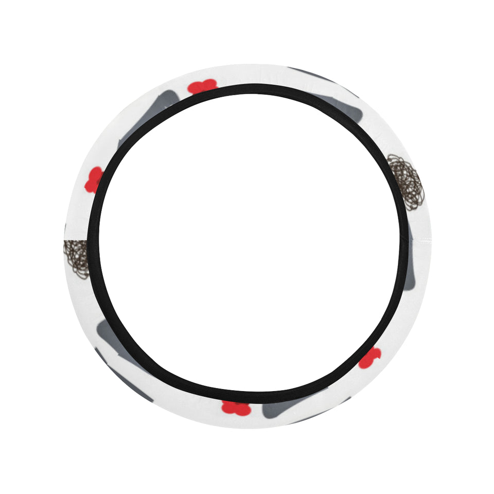 Cute ninja design pattern Car Steering Wheel Cover