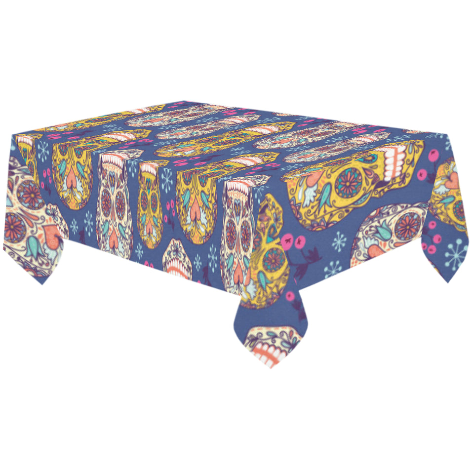 Sugar skull flower pattern Tablecloth