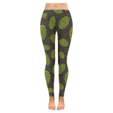 Hop pattern black background Women's Legging Fulfilled In US