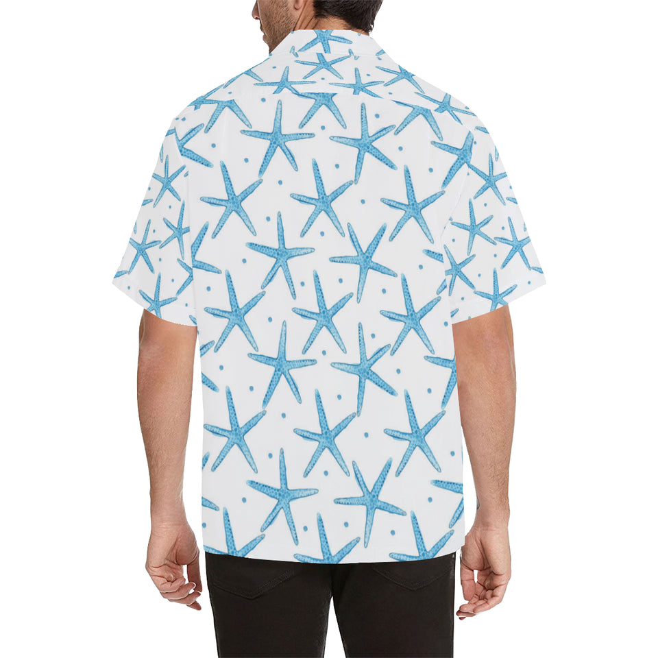 Watercolor starfish pattern Men's All Over Print Hawaiian Shirt