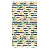 Pineapples pattern striped background Bath Towel