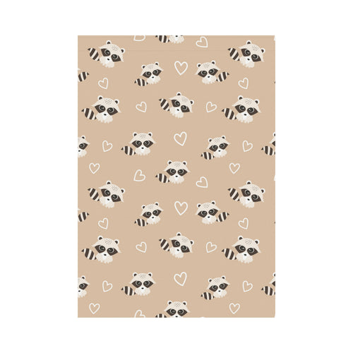 Cute raccoon heart pattern House Flag Garden Flag