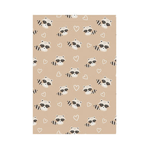 Cute raccoon heart pattern House Flag Garden Flag