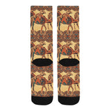 Camel polynesian tribal design pattern Crew Socks