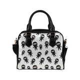 Ninja pattern plaid background Shoulder Handbag