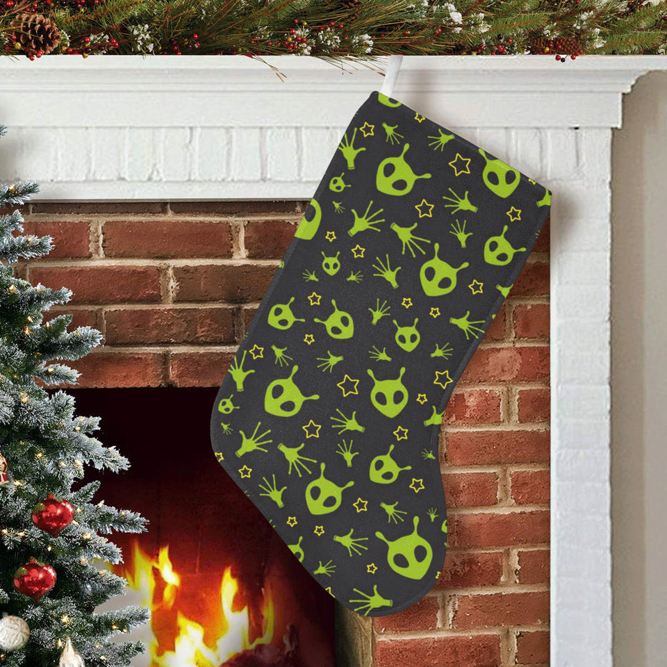 Alien Pattern Print Design 02 Christmas Stocking