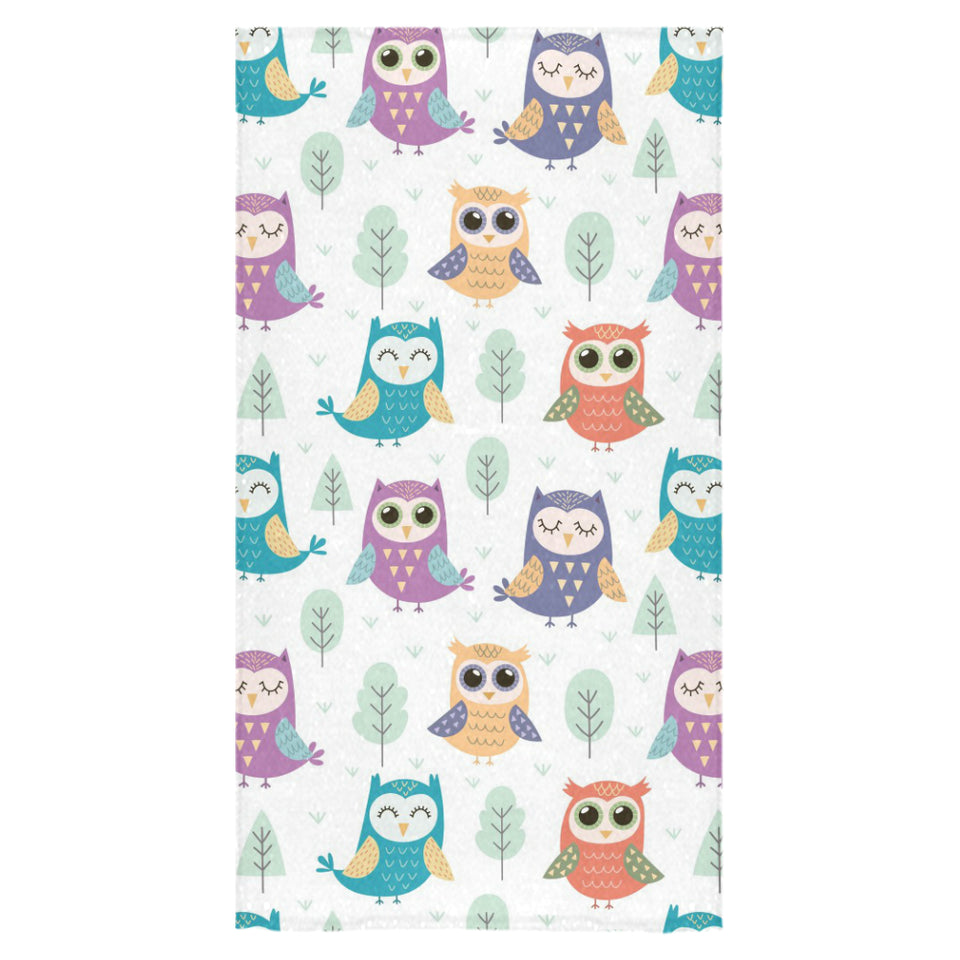 Cute owl pattern Bath Towel