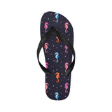 Watercolor colorful seahorse pattern Unisex Flip Flops
