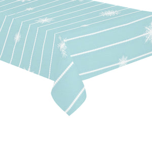 Snowflake pattern blue stripe background Tablecloth