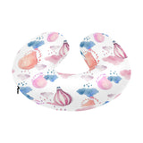 Watercolor air balloon cloud pattern U-Shaped Travel Neck Pillow