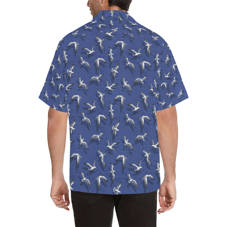 Seagull Pattern Print Design 03 Men's All Over Print Hawaiian Shirt (Model T58)