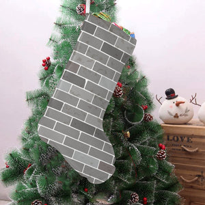 Brick Printed Pattern Print Design 05 Christmas Stocking