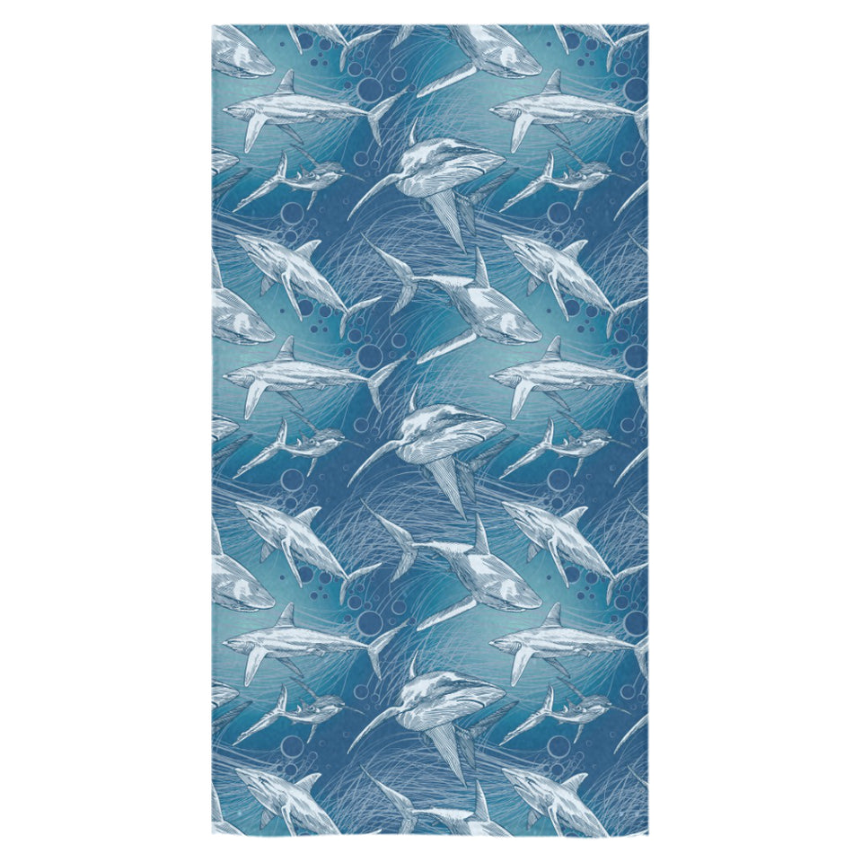 Shark hand drawn Bath Towel