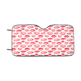 Lips Pattern Print Design 05 Car Sun Shade