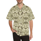 Light Green camouflage pattern Men's All Over Print Hawaiian Shirt