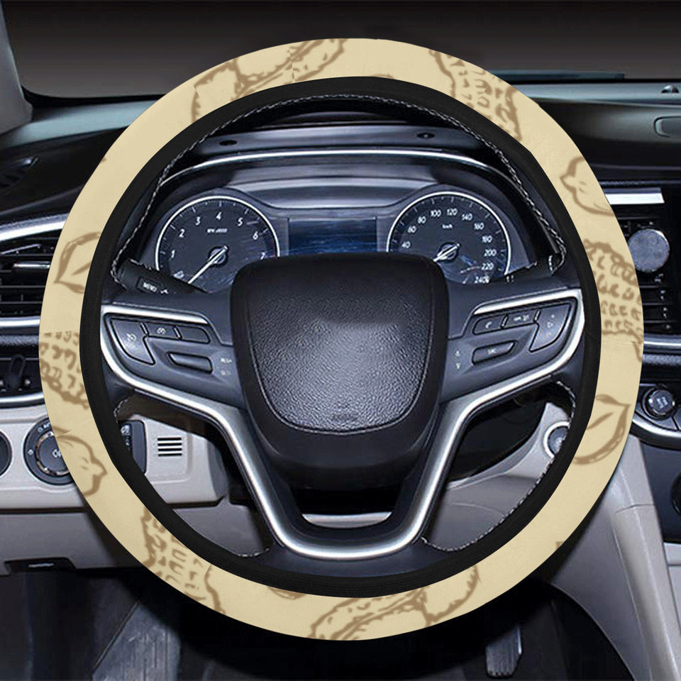 hand drawn peanuts pattern Car Steering Wheel Cover