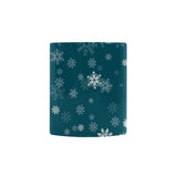 Snowflake pattern dark background Morphing Mug Heat Changing Mug