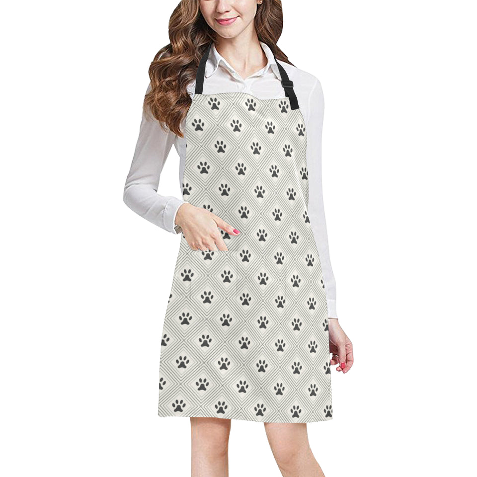 Dog Paws Pattern Print Design 03 All Over Print Adjustable Apron