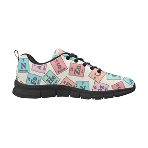 Chemistry Periodic Table Pattern Print Design 02 Women's Sneaker Shoes