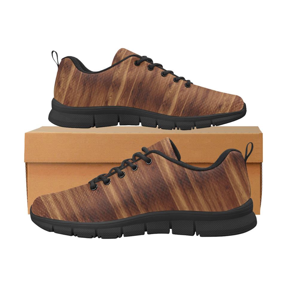 Wood Printed Pattern Print Design 04 Women's Sneaker Shoes