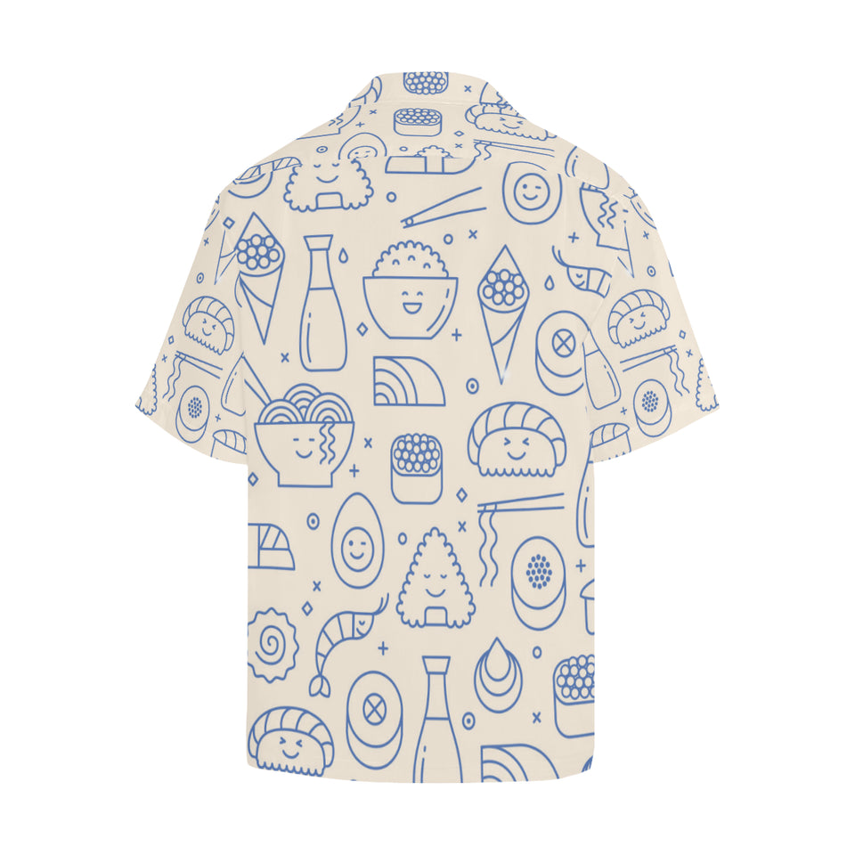 Cute sushi icon pattern Men's All Over Print Hawaiian Shirt