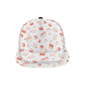 Sushi pattern All Over Print Snapback Cap