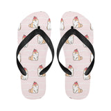 Cute Shiba Inu Dog Apple pattern Unisex Flip Flops