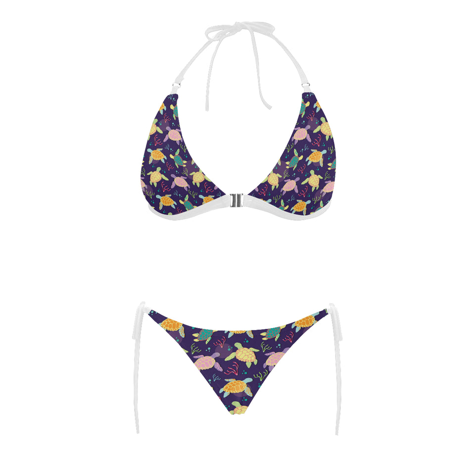 Colorful sea turtle pattern Sexy Bikinis Two-Piece Swimsuits