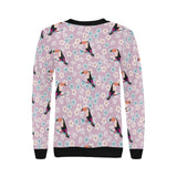 Beautiful toucan flower leaves Women's Crew Neck Sweatshirt