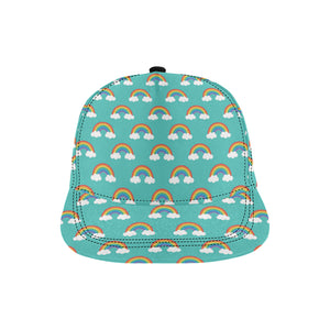 Rainbow pattern green background All Over Print Snapback Cap