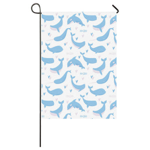 Blue whale pattern House Flag Garden Flag